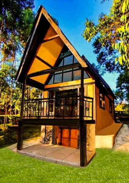 The photo shows the Shamba Lodge Cabin X located in the city of Mkulat.