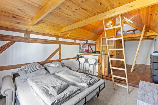 Auf dem Foto ist das Objekt Sabina Mounteurwohnung Dachboden I 55 Zoll TV I Schlafcouch mit 20cm Matraze 2 weitere Schlafplätze I Küche I Bad in der Stadt Trebbin zu sehen.