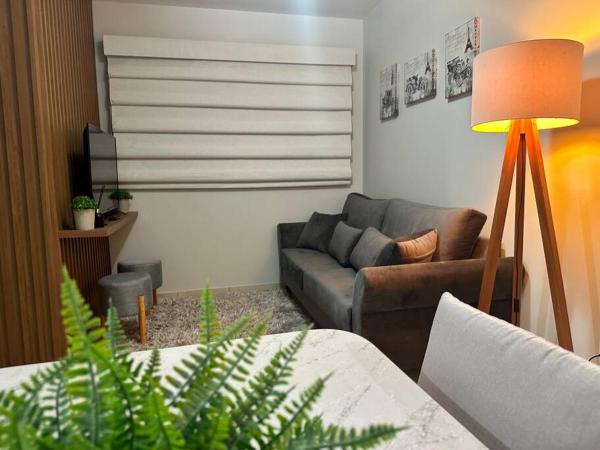 På billedet ses objektet Charmoso apartamento na terra do Talian! beliggende i byen São Domingos do Sul.