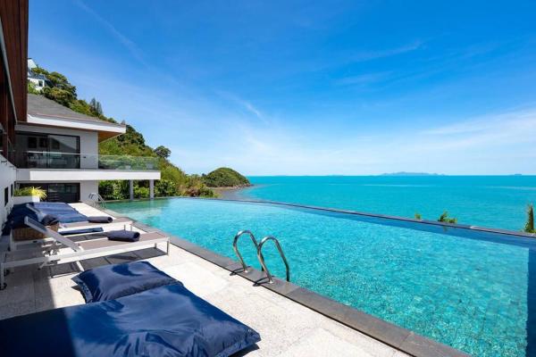 Kuvassa näkyy kohde Villa Agara-5 Bedroom Cliffside Ocean Front Villa, joka sijaitsee kaupungissa Koh Samui.