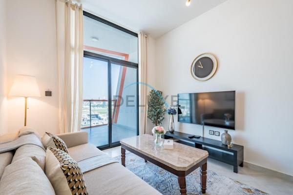 A la foto es mostra l'objecte Lovely 1BR in Binghatti Avenue Al Jaddaf by Deluxe Holiday Homes situat a la ciutat de Dubai.