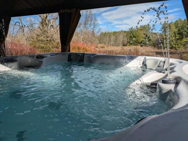 Auf dem Foto ist das Objekt The Nest in the Forest Bed and Breakfast (Hot tub and Sauna) in der Stadt Burleigh Falls zu sehen.