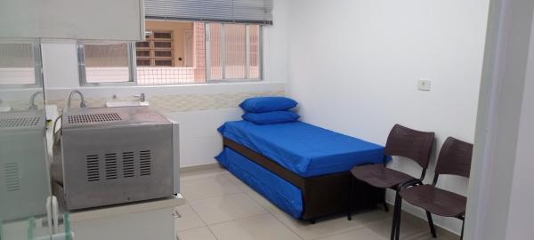 A la foto es mostra l'objecte Suite estudio Office no coração do gonzaga em santos situat a la ciutat de Santos.