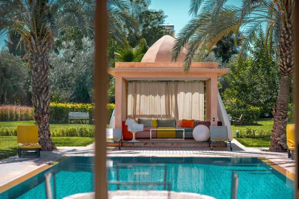 En la foto se muestra el objeto Villa Cartier ubicado en la ciudad de Marrakech.