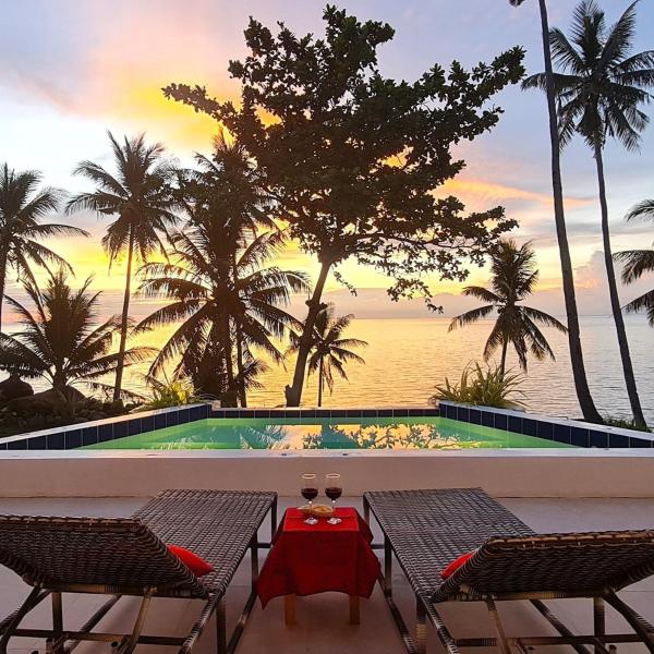 A la foto es mostra l'objecte ArtVilla Camiguin - Luxus Homestay mit Infinity Pool und Sunset View situat a la ciutat de Mambajao.