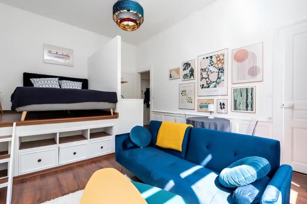A la foto es mostra l'objecte Augustin, Plein centre, Parking privé et securisé hors SUV , 1 lit et 1 couchage d'appoint pour enfant situat a la ciutat de Amiens.