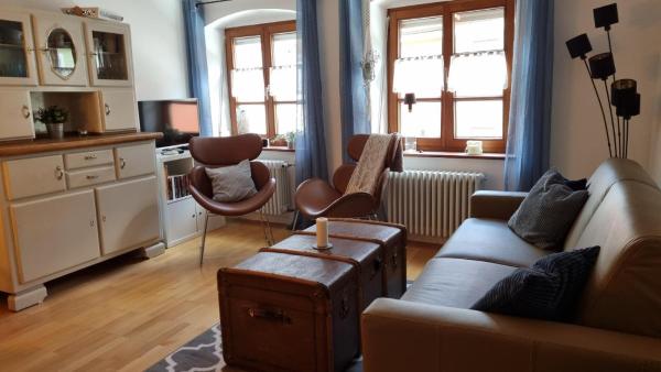 A la foto es mostra l'objecte Altstadtwohnung Relaxing Blue situat a la ciutat de Schwifting.