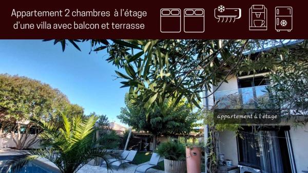 A la foto es mostra l'objecte Petit appartement 2 chambres avec terasse dans villa grimaude situat a la ciutat de Jacou.