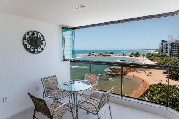 A la foto es mostra l'objecte Apto c Vista Espetacular p Praia das Castanheiras situat a la ciutat de Guarapari.