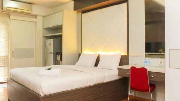 Auf dem Foto ist das Objekt Comfort Studio Apartment at Metropark Condominium Jababeka By Travelio in der Stadt Kedungg zu sehen.