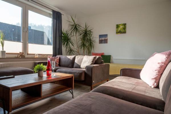 La photo montre l'objet Ferienwohnung am Bismarckturm situé dans la ville de Heyen.