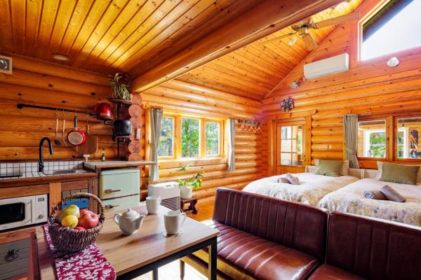 Na fotografii je vidět objekt Log Cottage KUROITA nacházející se ve městě Hakuba.