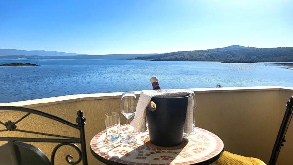 A la foto es mostra l'objecte Sveti Duh Apartment Seaview situat a la ciutat de Posedarje.