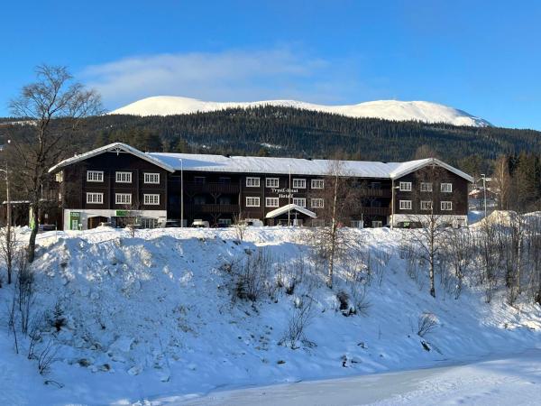 The photo shows the Trysil-Knut Hotel located in the city of Trysil.