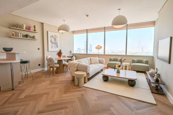 A la foto es mostra l'objecte Casa Bouclé An Urban sanctuary in DIFC 1BR situat a la ciutat de Dubai.