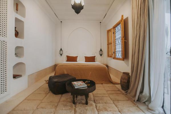 A la foto es mostra l'objecte Riad Babel au coeur de la Médina situat a la ciutat de Marràqueix.