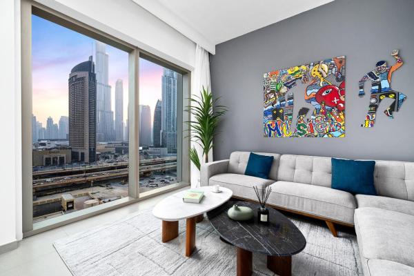 Na zdjęciu widoczny jest obiekt Arthouse Views - Burj Khalifa view & Dubai Mall access położony w mieście Dubaj.