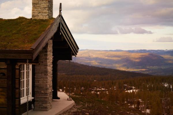 Op de foto is het object Spacious cabin with panoramic view, bbq, Wifi & fireplace te zien, gelegen in de stad Kravikfjord.