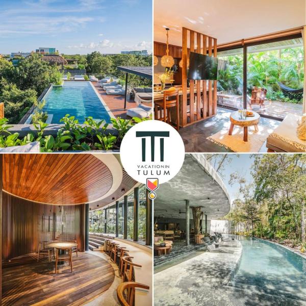 Na zdjęciu widoczny jest obiekt Romantic Garden Apt w Private Pool SPA Access położony w mieście Tulum.