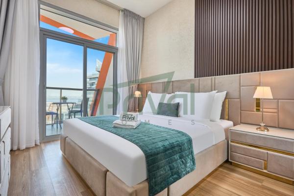 A la foto es mostra l'objecte Prival - Contemporary 1BR Apt situat a la ciutat de Dubai.
