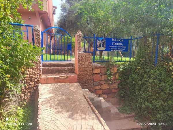The photo shows the Maison Touria located in the city of Ouzoud.
