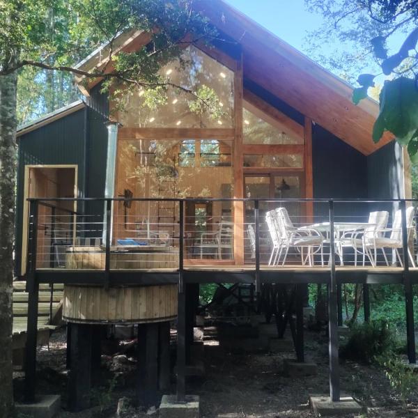 На фото показан объект Cabaña en molco,entre Villarrica y Pucón, расположенный в городе Молько.