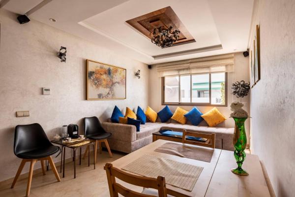 På billedet ses objektet Casa Lilas Free Parking & Gym & Optical Fiber Oldtown 5 mn Walk beliggende i byen Rabat.