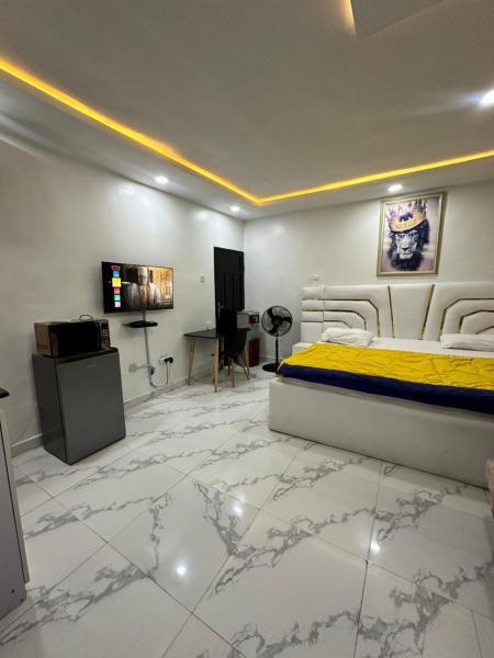 Στη φωτογραφία φαίνεται το αντικείμενο Spacious and luxurious studio apartment in OguduGRA , 15 mins to the Airport που βρίσκεται στην πόλη Λάγος.