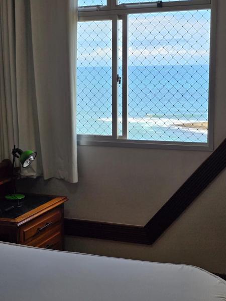 A la foto es mostra l'objecte Apt Frente Mar Vista Incrível Praia Castanheiras situat a la ciutat de Guarapari.