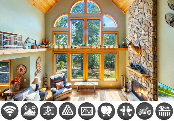 A la foto es mostra l'objecte Kim's Cove Motorcycle-Friendly Cabin situat a la ciutat de Sevierville.