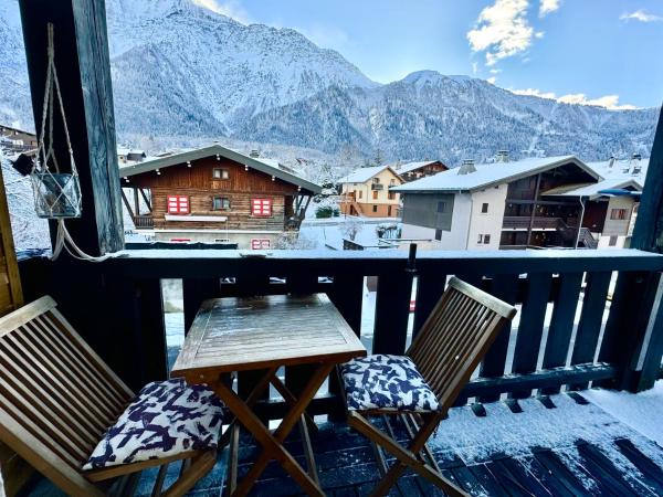 A la foto es mostra l'objecte Appartement vue Montblanc 5mn piste2 situat a la ciutat de Les Trabets.