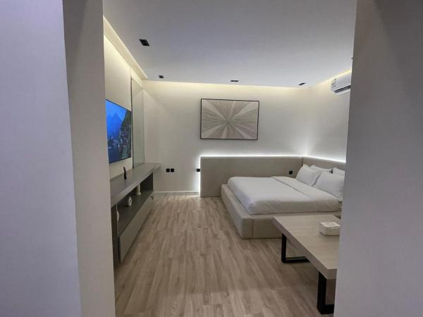 A la foto es mostra l'objecte Modern studio with self check-in situat a la ciutat de Riad.