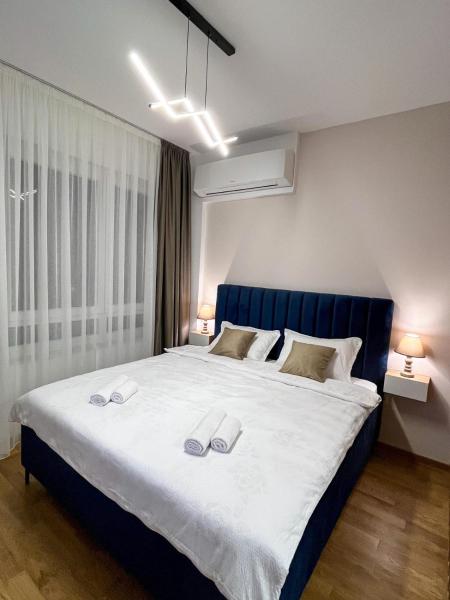 The photo shows the Stan na dan Libero Apartman located in the city of Novi Kovići.