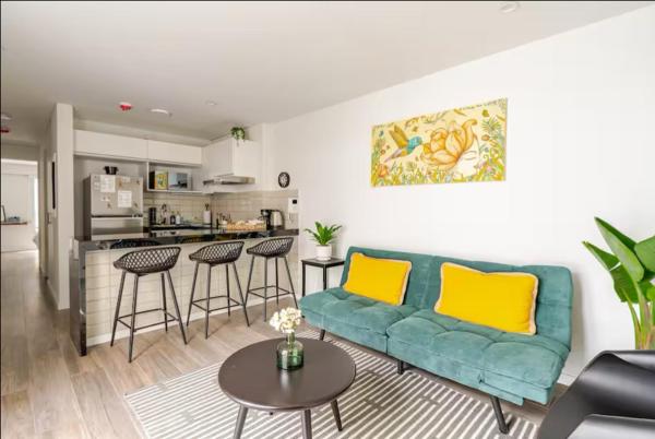 A la foto es mostra l'objecte Cómodo y silencioso Apartamento 1BR en Barranco situat a la ciutat de Lima.