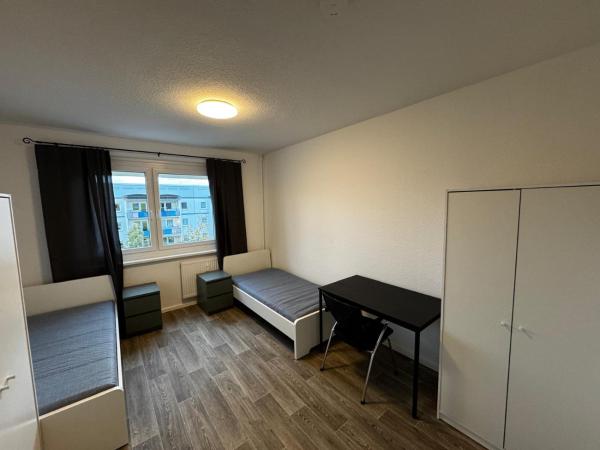 På billedet ses objektet Monteursunterkunft für 7 Personen beliggende i byen Leipzig.