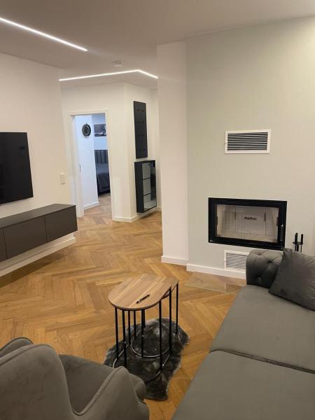 A la foto es mostra l'objecte Neubau Apartment mit Kamin und Terrasse in Premium Lage Parkplatz inklusive situat a la ciutat de Bielefeld.