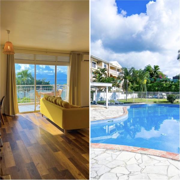 Manui Condo avec piscine et vue sur la mer et l'île de Moorea, Punaauia