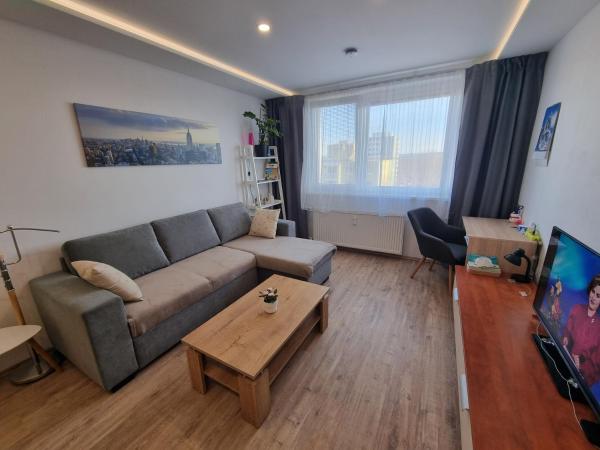 The photo shows the Apartment Poprad-Tatry located in the city of Gánovce.