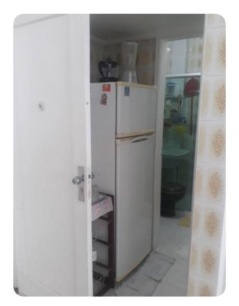 A la foto es mostra l'objecte Apartamento na frente para praia situat a la ciutat de Santos.