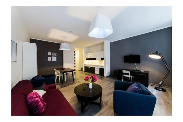 A la foto es mostra l'objecte Modern Old Riga Apartment situat a la ciutat de Riga.