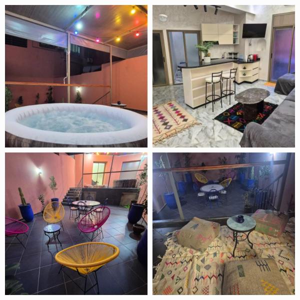 Na zdjęciu widoczny jest obiekt El Méhénni Guéliz JACUZZI 6 Personnes Terrasse Privative położony w mieście Marrakesz.