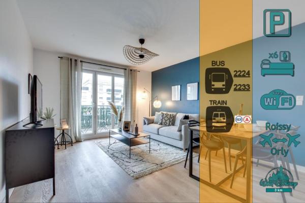 A la foto es mostra l'objecte Appartement Megara situat a la ciutat de Montévrain.