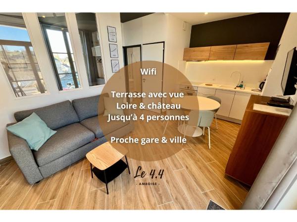 A la foto es mostra l'objecte T2 climatisé face Loire et château le 4-4 situat a la ciutat de Amboise.