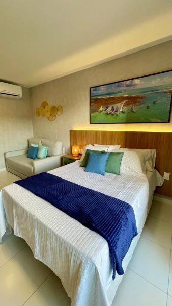 Na fotografii je vidět objekt Flat Malia Beach Muro Alto-Porto de Galinhas - Vivahflats nacházející se ve městě Ipojuca.