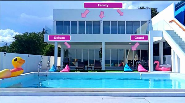 照片显示了位于Prachuap Khiri Khan市的So Good Poolvilla and Appartments Family Room物件。