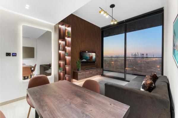 Na zdjęciu widoczny jest obiekt Full Dubai Skyline View LUX 1 BR JVC położony w mieście Dubaj.