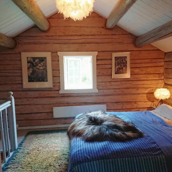 Na zdjęciu widoczny jest obiekt Cozy Cabin Retreat in Scenic Valley, E6 south of Trondheim położony w mieście Storneve.