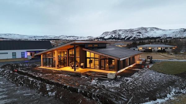 The photo shows the Bright & spacious family villa on the south coast located in the city of Ölfus.