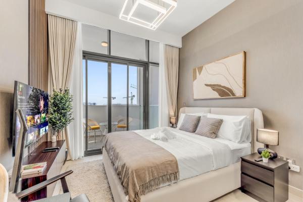 A la foto es mostra l'objecte Sleek and Stylish Studio situat a la ciutat de Dubai.