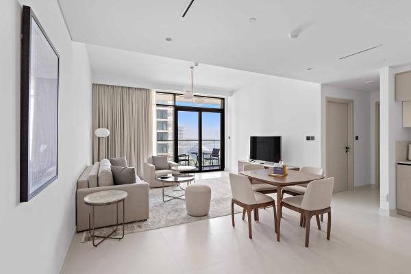 A la foto es mostra l'objecte Silkhaus Beach Vibes with Harbor View & Private Beach situat a la ciutat de Dubai.